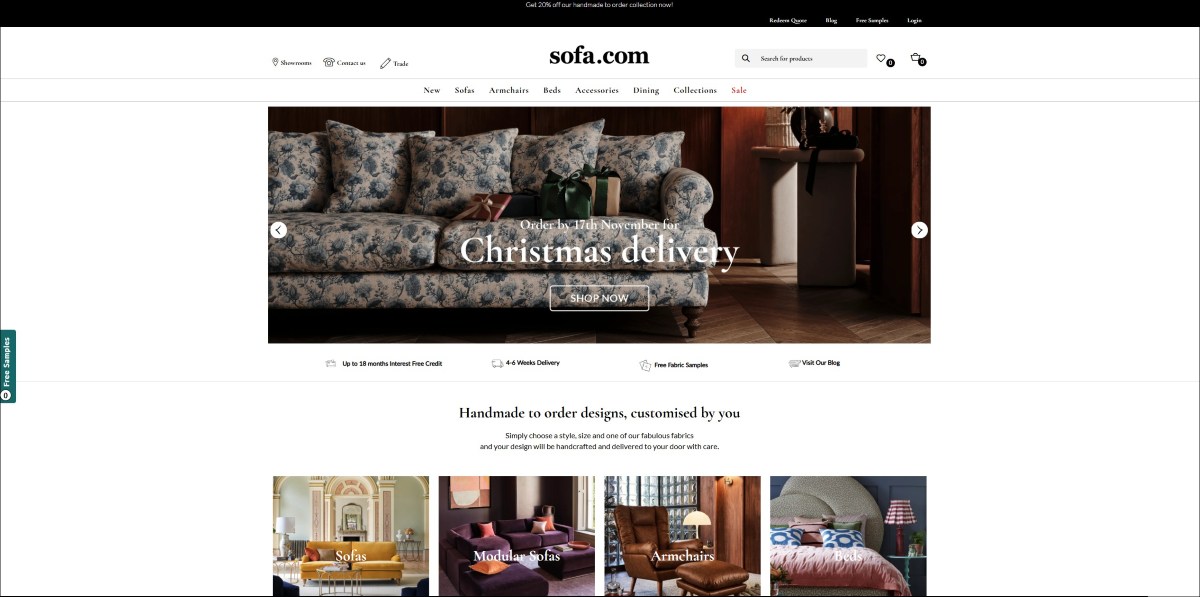 sofa.com home page